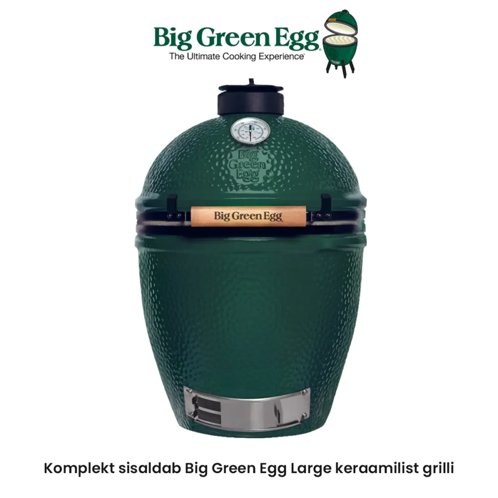Komplekt sisaldab BIG GREEN EGG Large keraamilist grilli