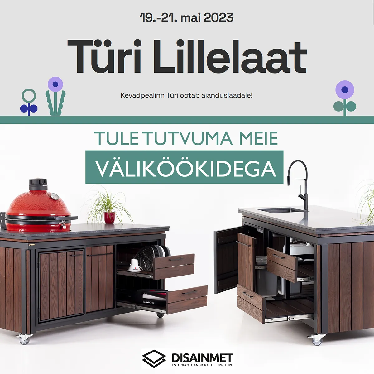 Tule tutvu disainmeti väliköökidega Türi Lillelaadal