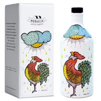 Itaalia ekstra-väärisoliiviõli keraamilises kinkekarbiga “Rooster" pudelis "Muraglia INTENSE FRUITY" 500 ml (intensiivselt puuviljane)