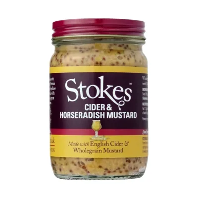 Stokes SIIDRI- ja MÄDARÕIKA TÄISTERASINEP / Cider & Horseradish Wholegrain Mustard 185g