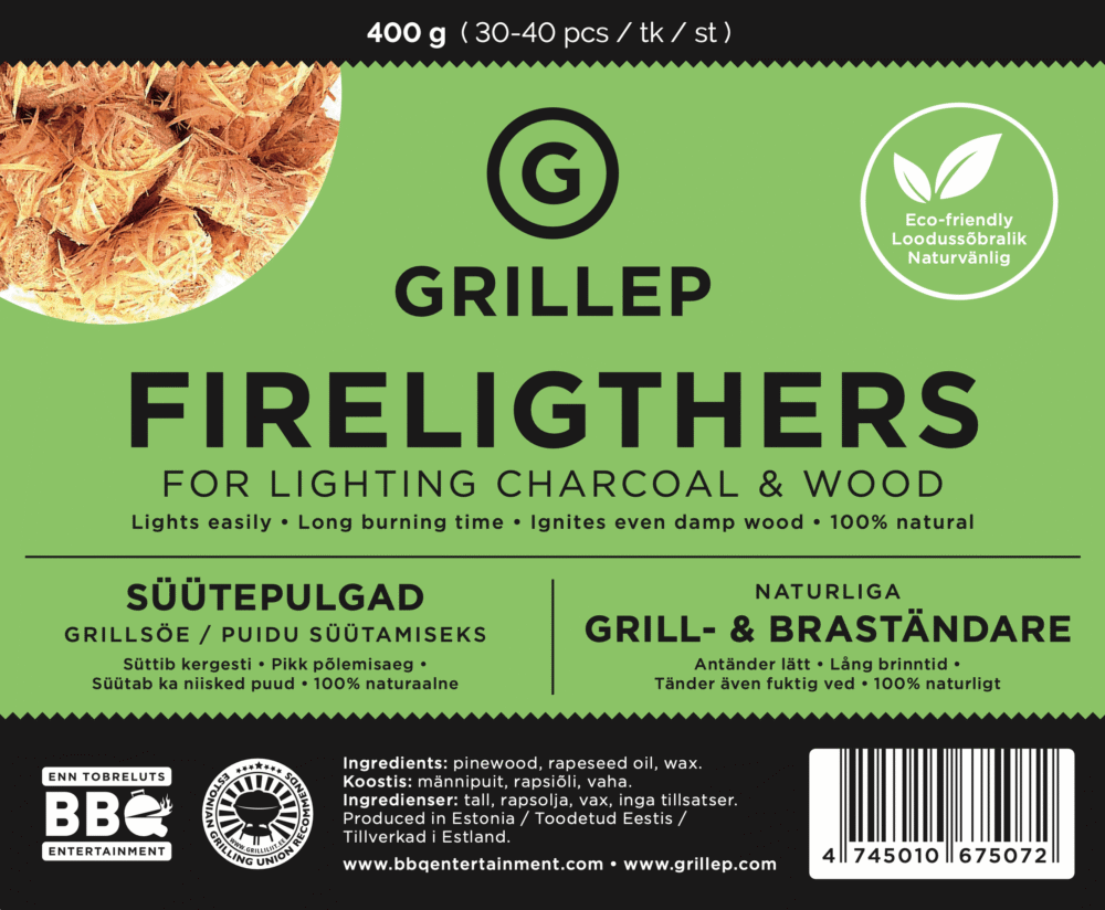 GRILLEP SÜÜTEPULGAD grillsöe / puidu süütamiseks 400g (30-40 tk) - Image 2