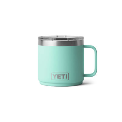 YETI sangaga ja kaanega kruus / Rambler Mug 2.0 14 Oz / 414 ml Seafoam / neoon heleroheline