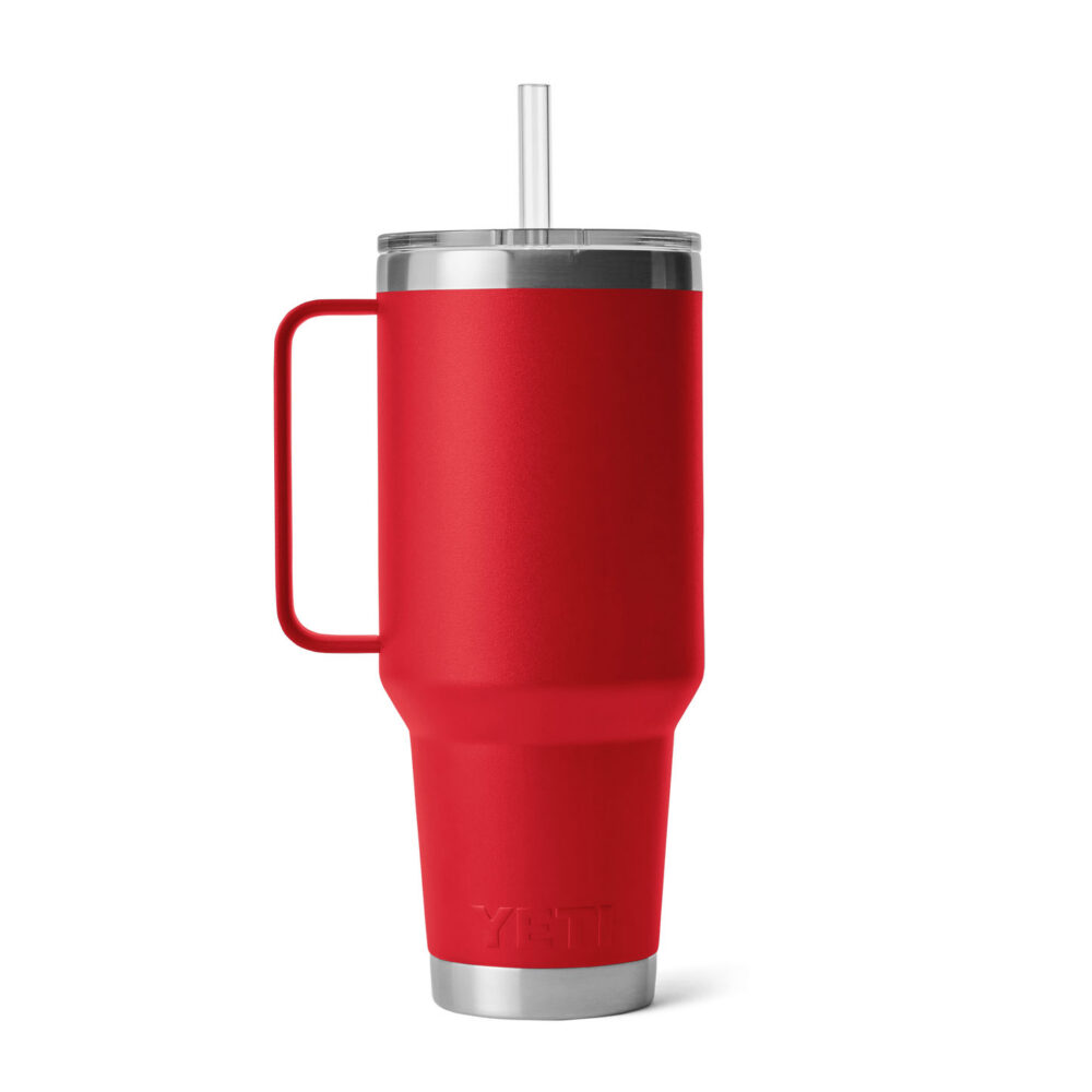 YETI termos-joogitops kaanega, sangaga ja kõrrega Rambler Straw Mug 35 Oz / 1 L Rescue Red / punane
