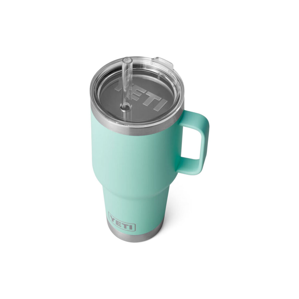 YETI termos-joogitops kaanega, sangaga ja kõrrega Rambler Straw Mug 35 Oz / 1 L Seafoam / neoon heleroheline