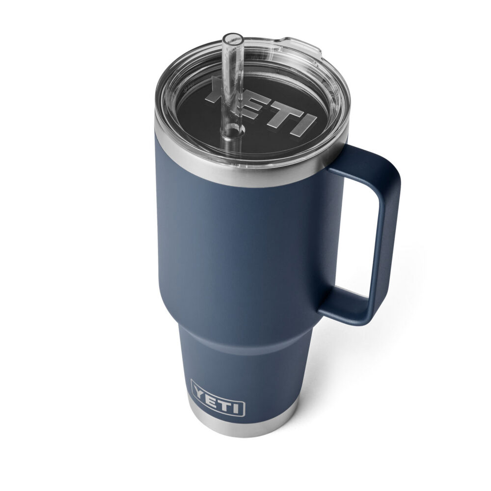 YETI termos-joogitops kaanega, sangaga ja kõrrega Rambler Straw Mug 42 Oz / 1193 ml Navy tumesinine