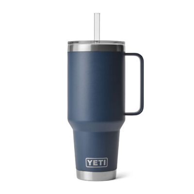 YETI termos-joogitops kaanega, sangaga ja kõrrega Rambler Straw Mug 42 Oz / 1193 ml Navy tumesinine