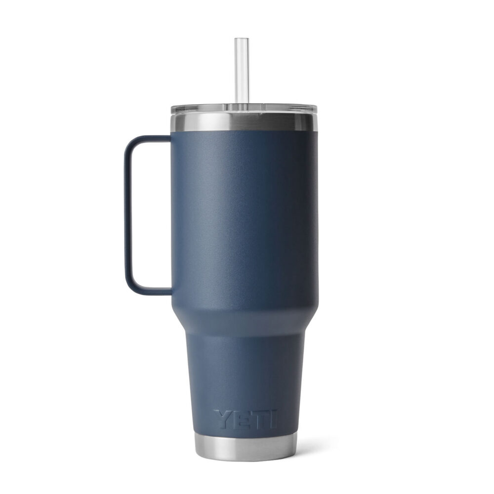 YETI termos-joogitops kaanega, sangaga ja kõrrega Rambler Straw Mug 42 Oz / 1193 ml Navy tumesinine