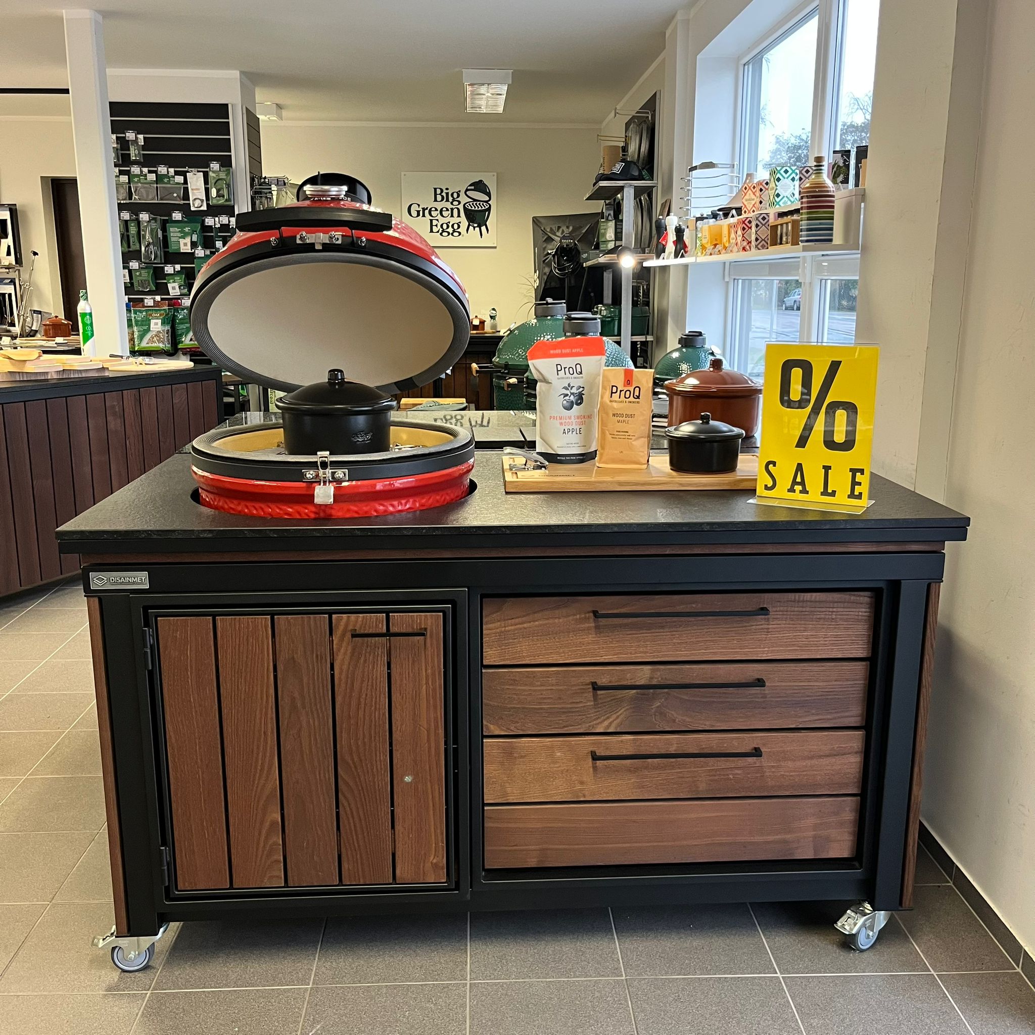 Komplekt: Graniidist tasapinnaga väliköök JANE 1600 + Kamado Joe Classic III keraamiline grill SALONGONÄIDIS - Image 2