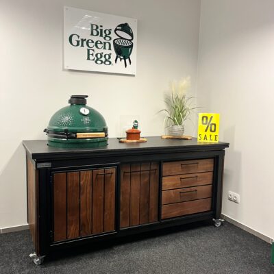 Komplekt: Väliköök JANE 1900 graniidist tasapinnaga + keraamiline grill BIG GREEN EGG L Salonginäidis