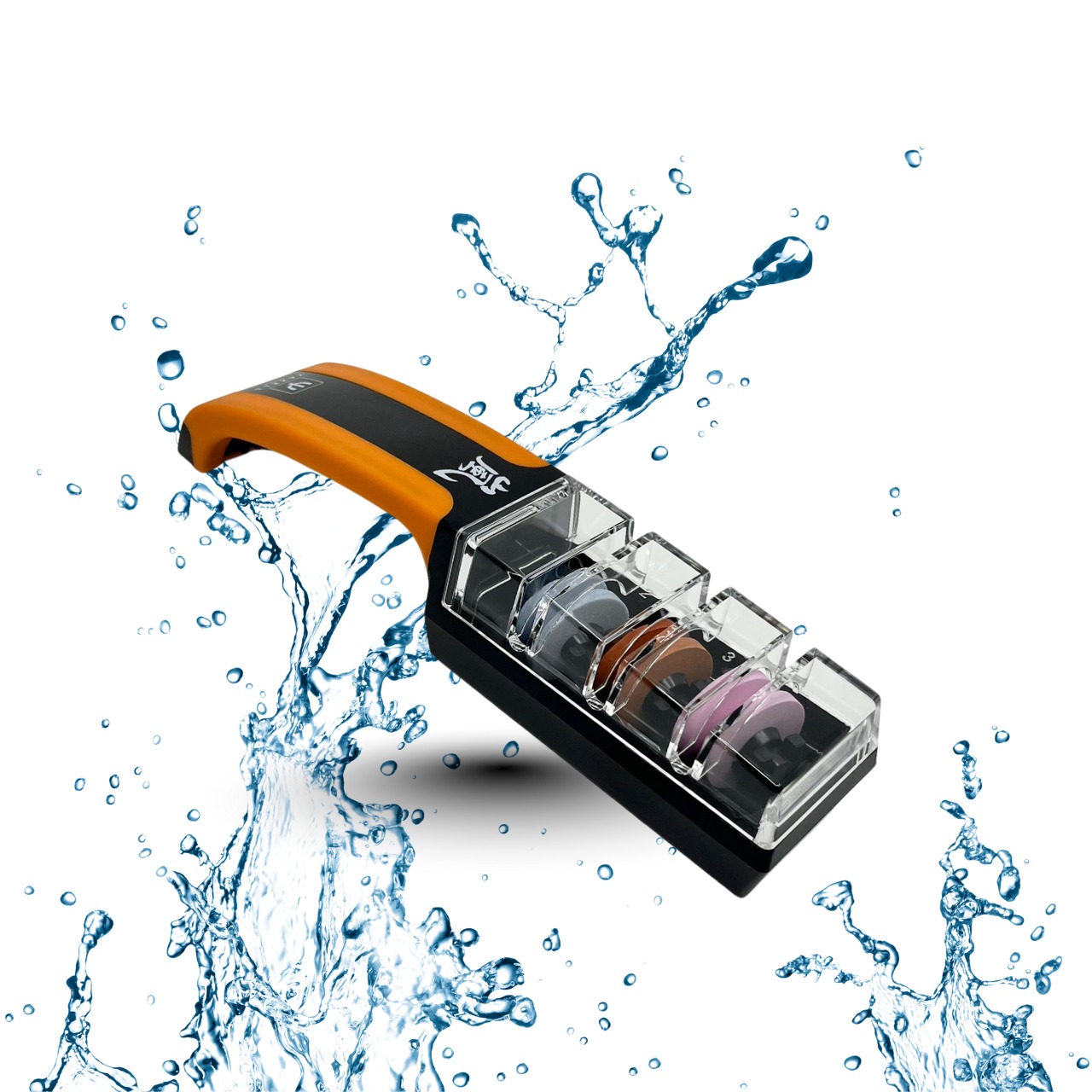 3-astmeline läbitõmmatav vesikiviteritaja Jaapani nugadele Yaxell, plast, MS-vaik, alumiiniumoksiid, 23 x 5 x 2,5 cm