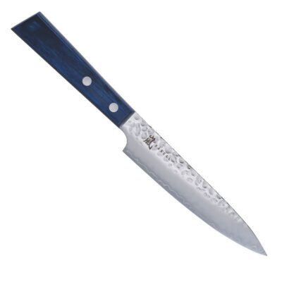 Jaapani köögiviljanuga kolmekihilise teraga Yaxell Blue Breeze, 13 cm, sinine pakkapuidust käepide, 58 HRC, 10°
