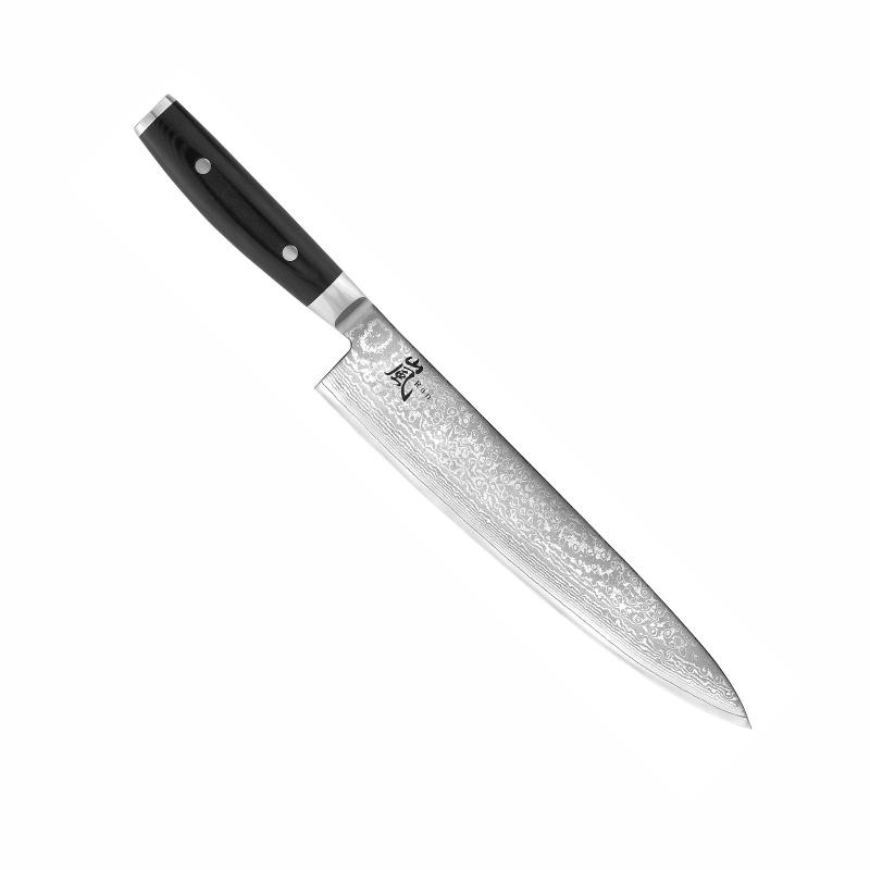 Jaapani kokanuga damaskuse teraga Yaxell Ran 25 cm, 69-kihiline, 61 HRC, micarta käepide