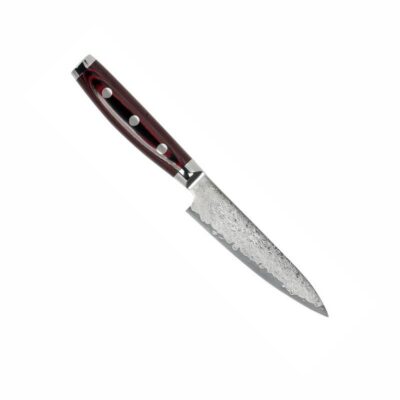 Jaapani köögivilja- ja universaalnuga SG2 terasest Yaxell Super Gou, 12 cm damaskuse tera, 161 kihti, 63 HRC, 10° faas,