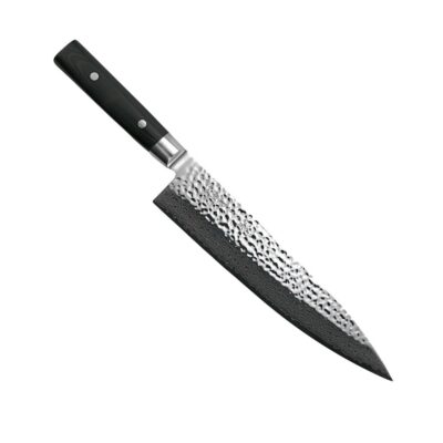 Jaapani kokanuga suurtele lõigetele Yaxell Zen, 24 cm damaskuse tera, 37 kihti, 61 HRC, 10° teritusnurk, micarta