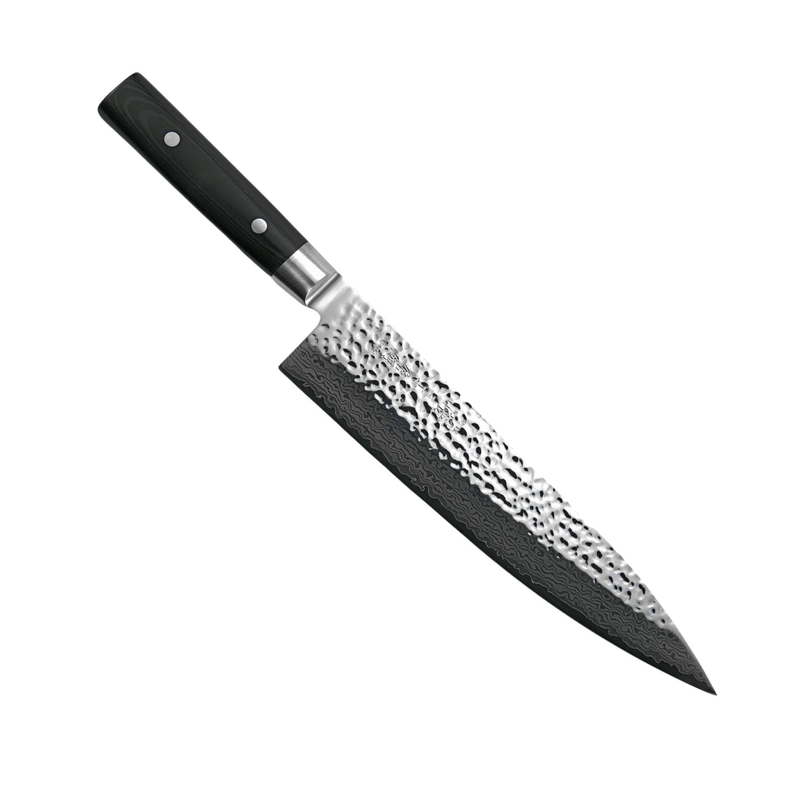 Jaapani kokanuga suurtele lõigetele Yaxell Zen, 24 cm damaskuse tera, 37 kihti, 61 HRC, 10° teritusnurk, micarta