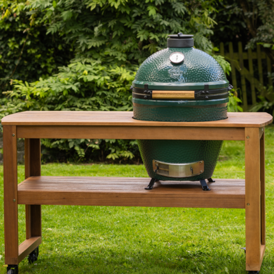 Eukalüptipuidust väliköögi töölaud, Big Green Egg Large mudelile