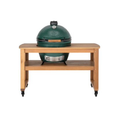 Komplekt Big Green Egg XLarge ja Eukalüptipuust töölaud
