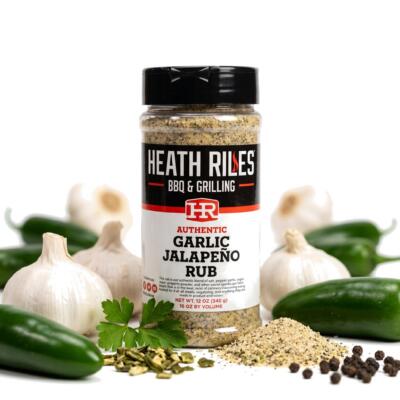 Vürtsikas küüslaugu-jalapeno BBQ-maitseainesegu Heath Riles Garlic Jalapeño Rub, 422 g