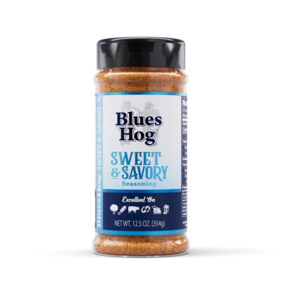 Blues Hog Sweet & Savory universaalne BBQ-maitseainesegu 354 g purk, valgel taustal