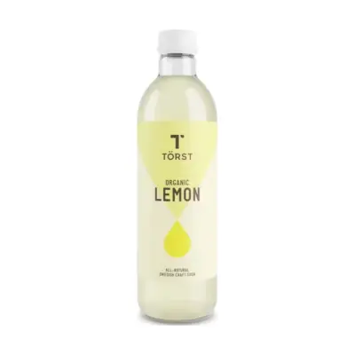 Gaseeritud mahe sidruni käsitöökarastusjook TÖRST Organic Lemon 330 ml klaaspudel