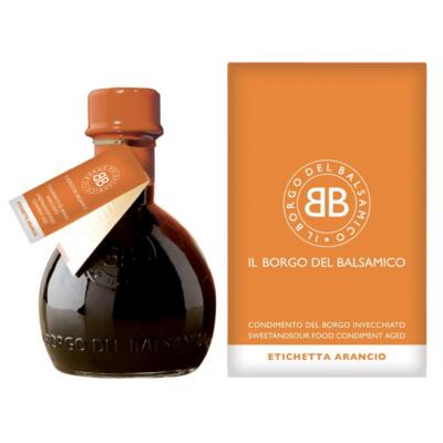 Laagerdatud magushapu balsamiko-kondiment Il Borgo del Balsamico Etichetta Arancio, 250 ml kinkekarbis