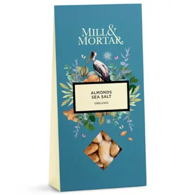 Mahedad meresoolaga röstitud mandlid Mill & Mortar Almonds - Sea Salt, 100 g