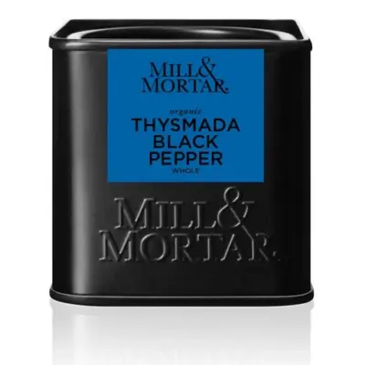 Mahe terve must pipar Mill & Mortar Black Pepper, whole, Sri Lanka, Organic, 50 g