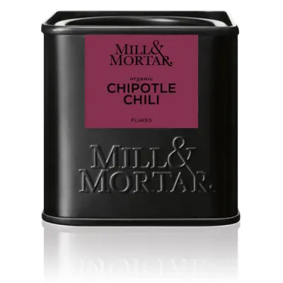 Mahedad suitsutatud chipotle-tšillihelbed Mill & Mortar Chipotle Chili Flakes, 40 g