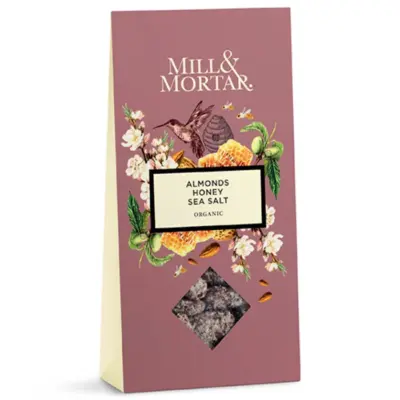 Mahedad mee ja meresoolaga mandlid Mill & Mortar Almonds Honey Sea Salt, 100 g