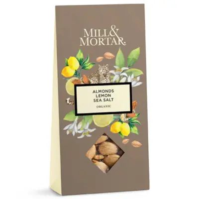 Mahedad sidruni ja meresoolaga mandlid Mill & Mortar Almonds - Lemon - Sea Salt, 100 g