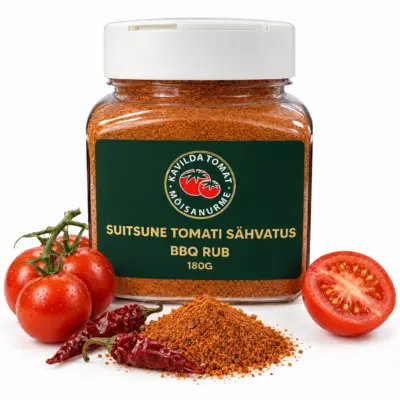 BBQ-maitseainesegu Kavilda Tomat Suitsune Tomati Sähvatus, 180 g