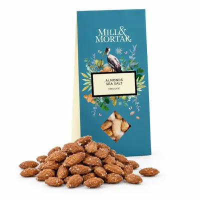 Mahedad meresoolaga röstitud mandlid Mill & Mortar Almonds - Sea Salt, 100 g