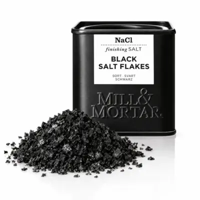 Mustad soolahelbed Mill & Mortar Black Salt Flakes, 80 g