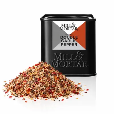 Mahe küüslaugupipra maitseainesegu Mill & Mortar Double Garlic Pepper, 50 g