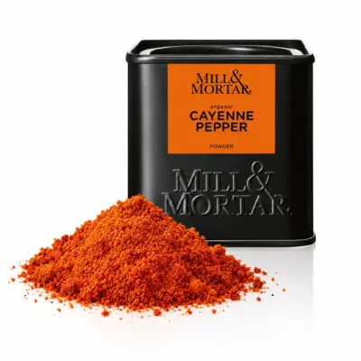 Mahe cayenne'i tšillipulber Mill & Mortar Cayenne Pepper, Spain, Organic, 45 g