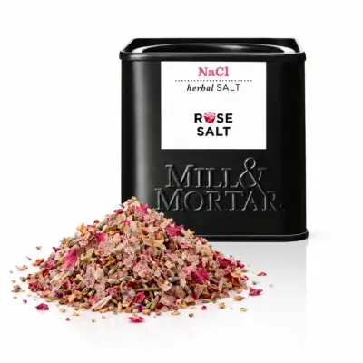 Roosi ja rosmariiniga maitsesool Mill & Mortar Rose salt, 70 g