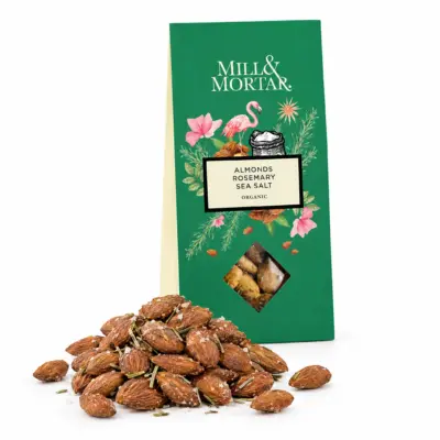 Mahedad mandlid Mill & Mortar Almonds - Rosemary - Sea Salt, 100 g