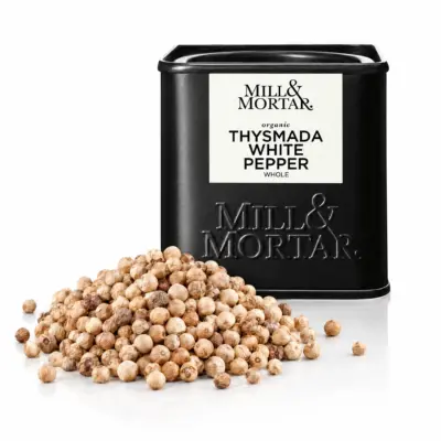 Mahe valge pipar Mill & Mortar White Peppercorn, 50 g